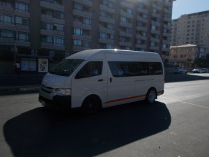 A Cape Town mini-bus taxi en-route