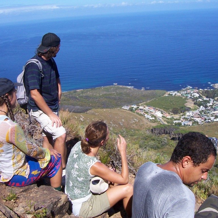 Resting top take in the view of the Atlantic Seaboard from Table Mountain